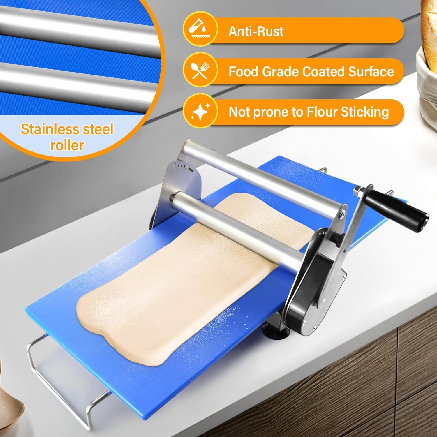 Folding Dough Sheeter with Sheeter Board