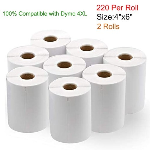 4″x6″ Direct Thermal Shipping Labels for 1744907 Dymo 4XL LabelWriter 220/Roll