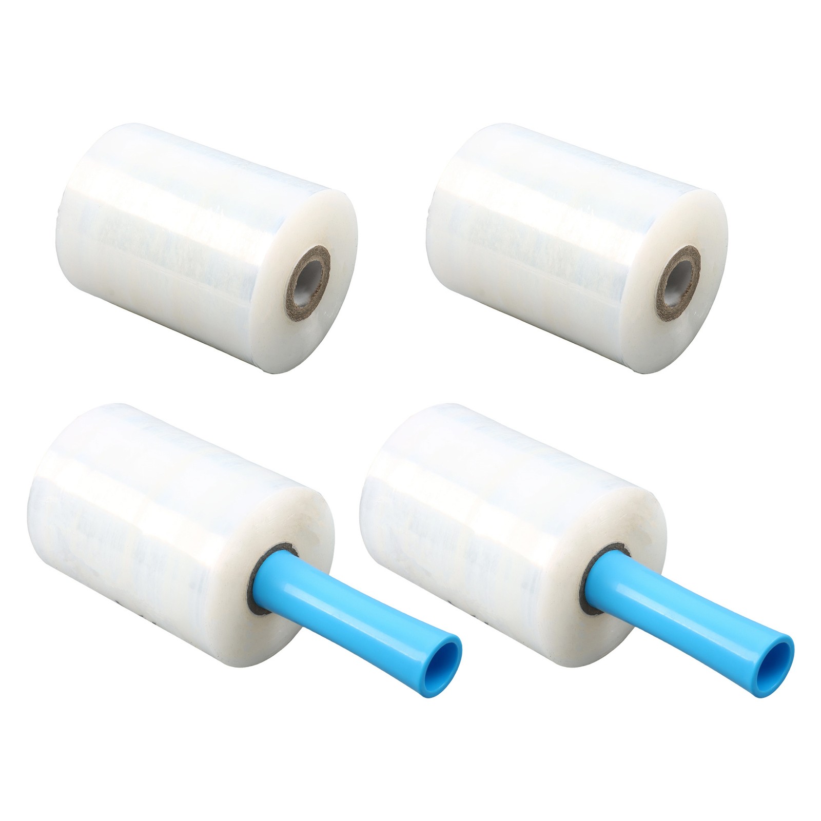 4 Rolls 5 Inch x 1000 FT Stretch Shrink Film Hand Wrap with 2 Swivel Handles