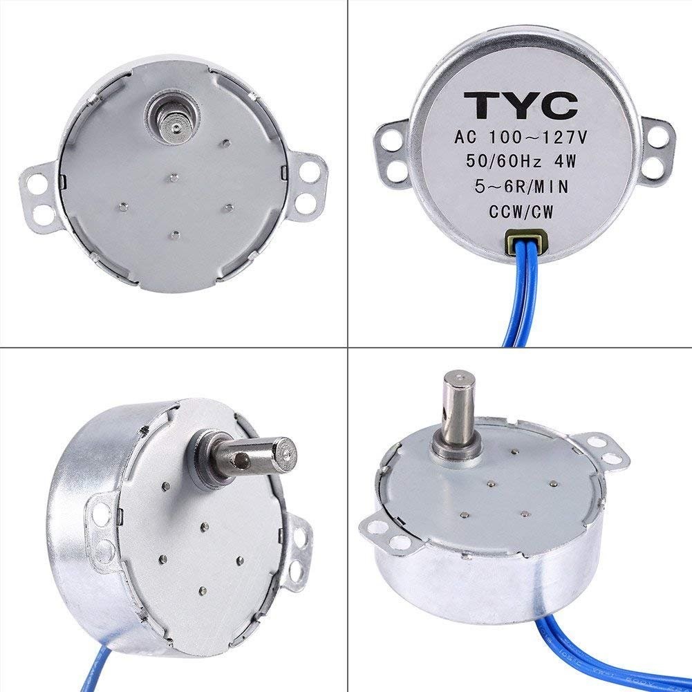 2PCS Synchronous Synchron Motor 50/60Hz AC 100~127V 4W 56RPM/MIN CCW/CW For Han