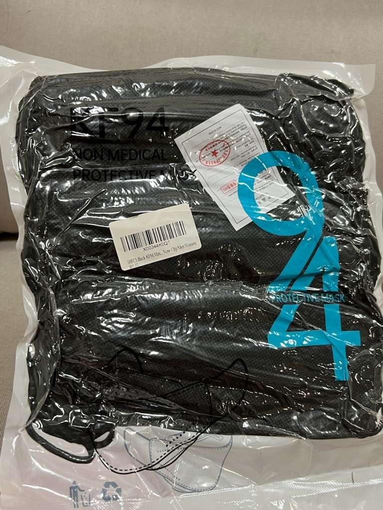 [3000 PCs] Black KF94 Disposable Face Mask 4 Layer Wholesale – Vacuumed Bags