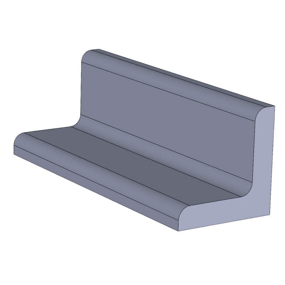 GRAINGER APPROVED 2EYV9 Angle Stock,Aluminum,8 ft Overall L 2EYV9