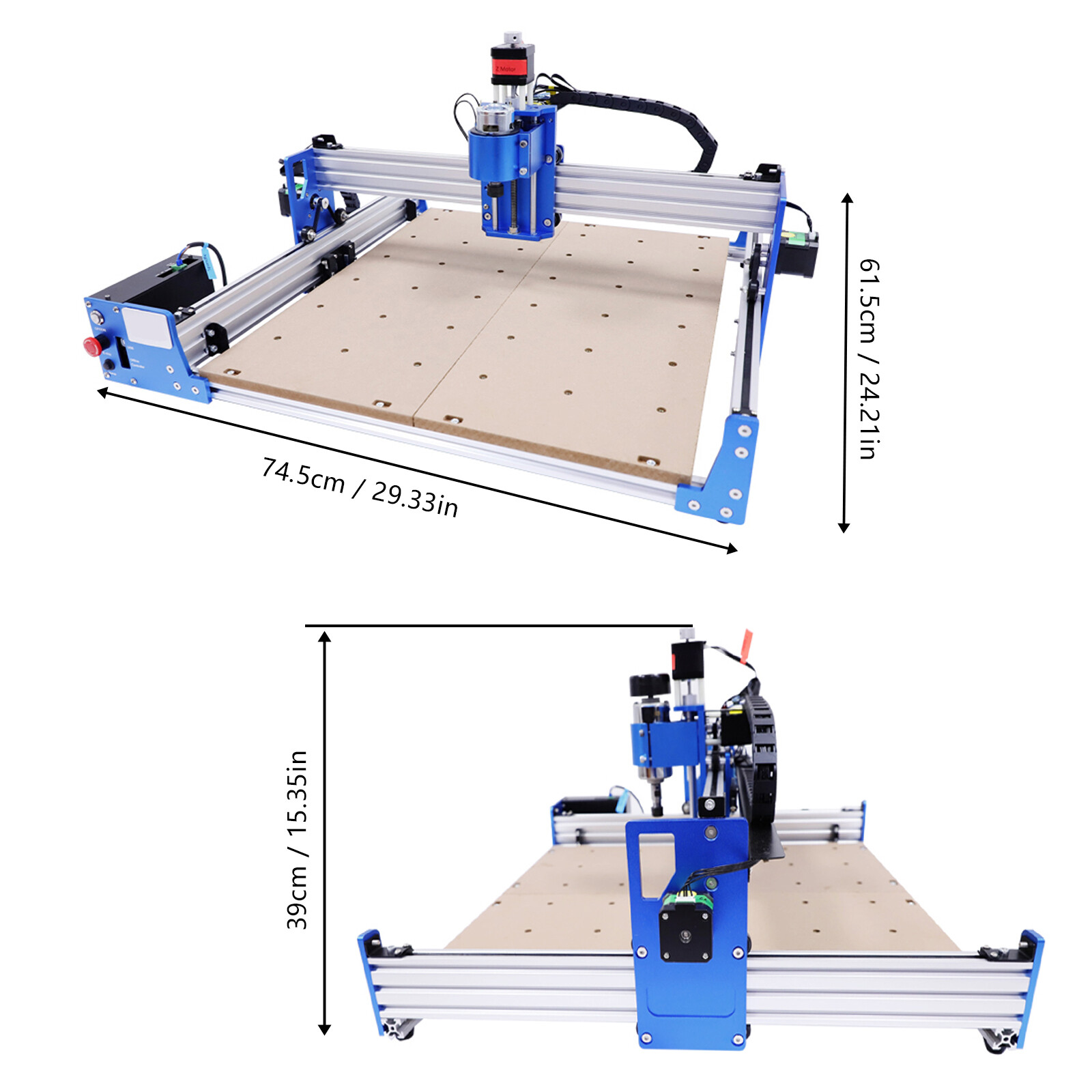 Pro CNC Machine 4040-PRO Router Woodworking Metal Acrylic MDF Metal Cutting + RC