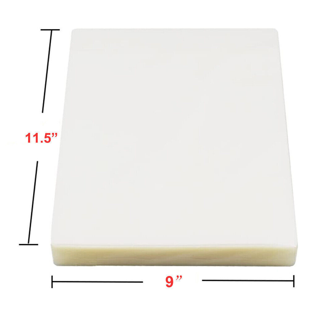 5Mil/3Mil Clear Thermal Laminating Pouches Letter 9″x11.5″ Size Laminator Sheets