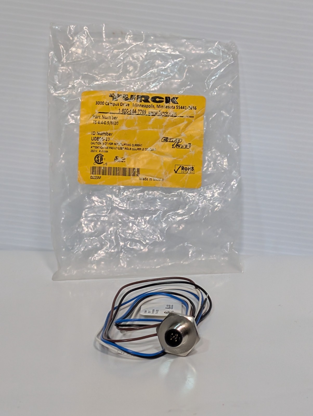 Turck FS 4.4-0.5/M20 Euro-Fast Industrial Connector, 250V, 4A Max, U0886-17