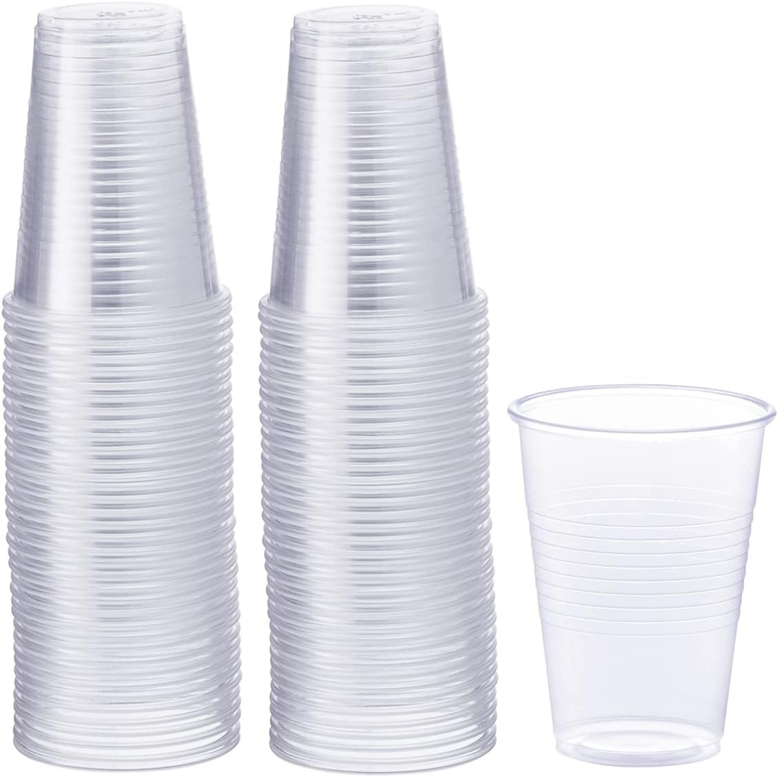 9 oz Clear Plastic Cups [80 Count] Disposable Cold Drinking Cups for Parties,