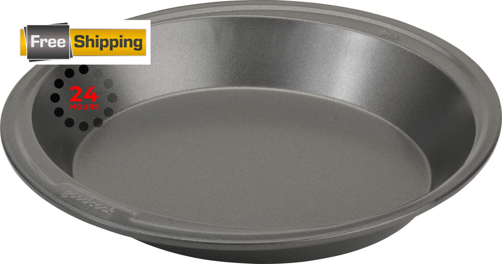 GoodCook Everyday Pie Pan Scratch-Resistant Nonstick Heavy Duty 9-Inch, Gray