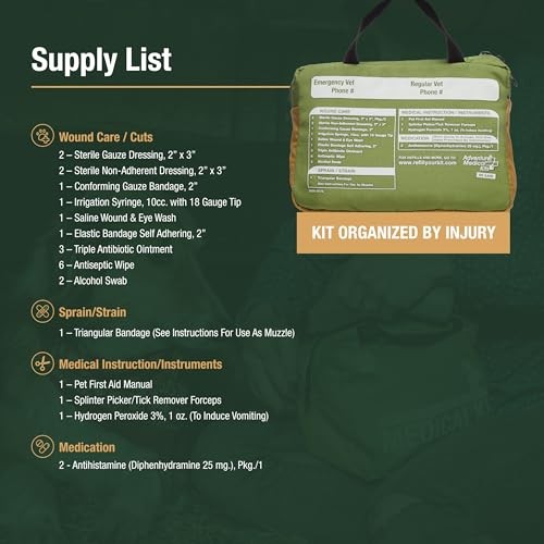 Adventure Medical Kits Trail Dog First Aid Kit – Pet Supplies with Bandages