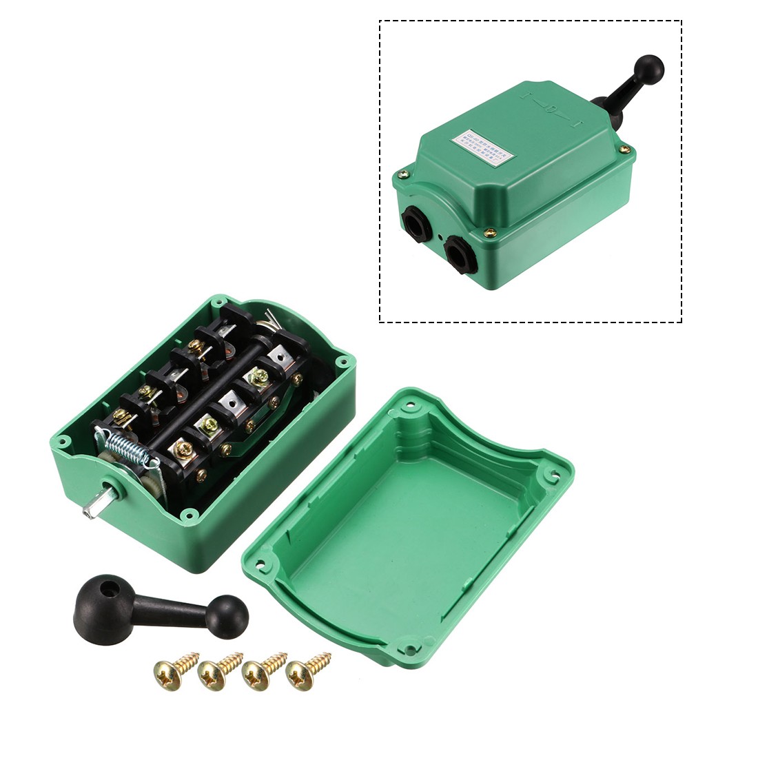 Drum Switch QS-60 3 Position Forward/Off/Reverse Motor Control Plastic Shell 60A