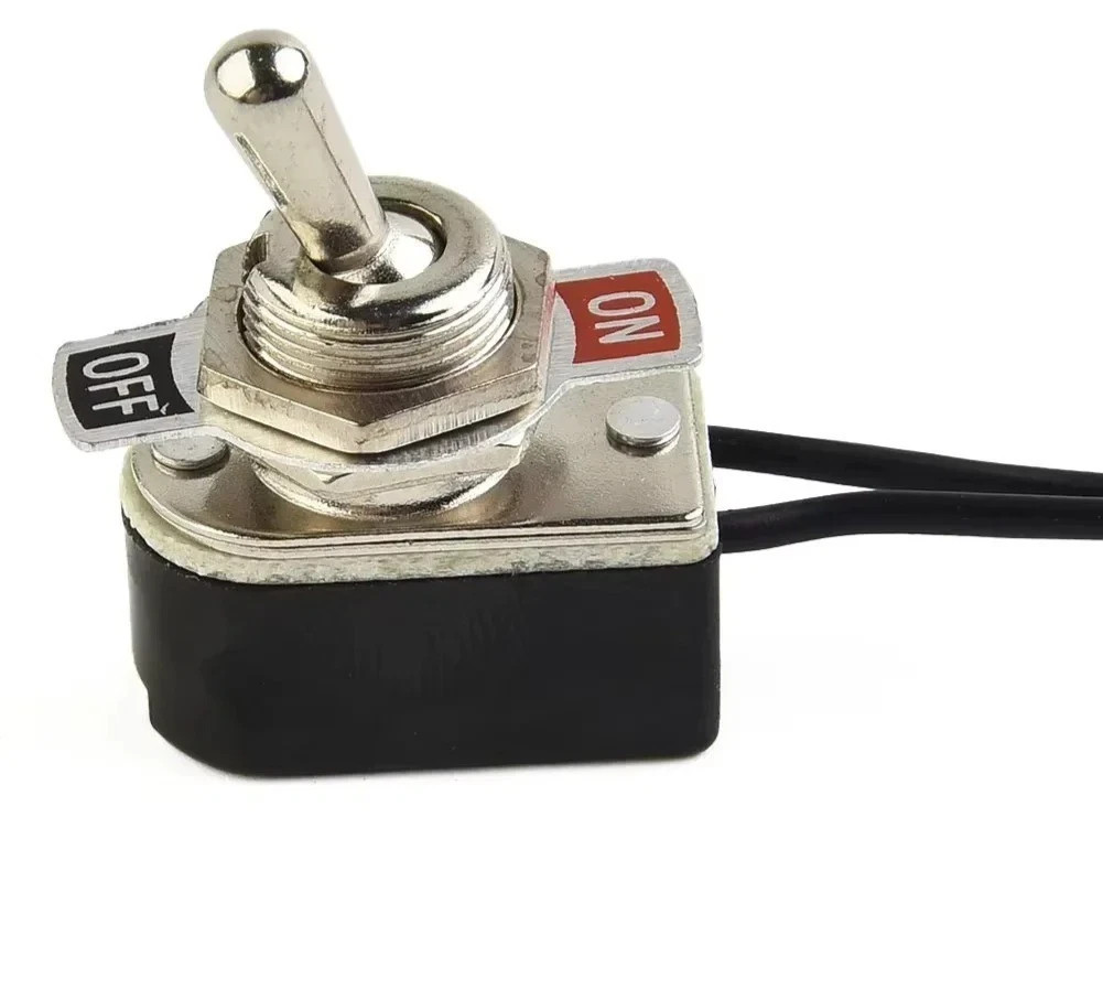 SPST Toggle Switch 6A 125V On Off Rocker Switch with Wire 12mm Mount