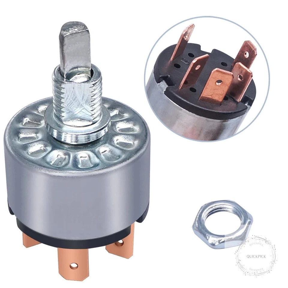 Rotary Switch 4 Position 3 Speed Fan Switch 12A 250V/16A 125V Metal Fan Heater