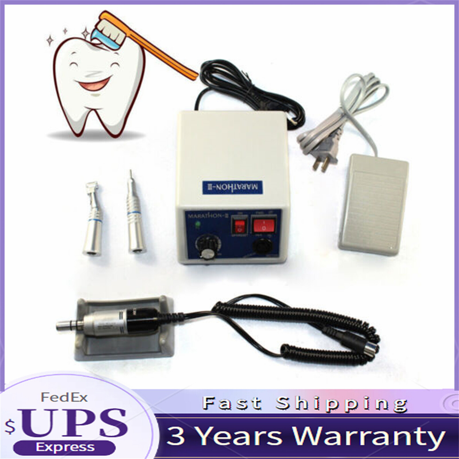 Marathon Dental Lab Micromotor Drill Polisher Machine N3 35K RPM Handpiece Sale
