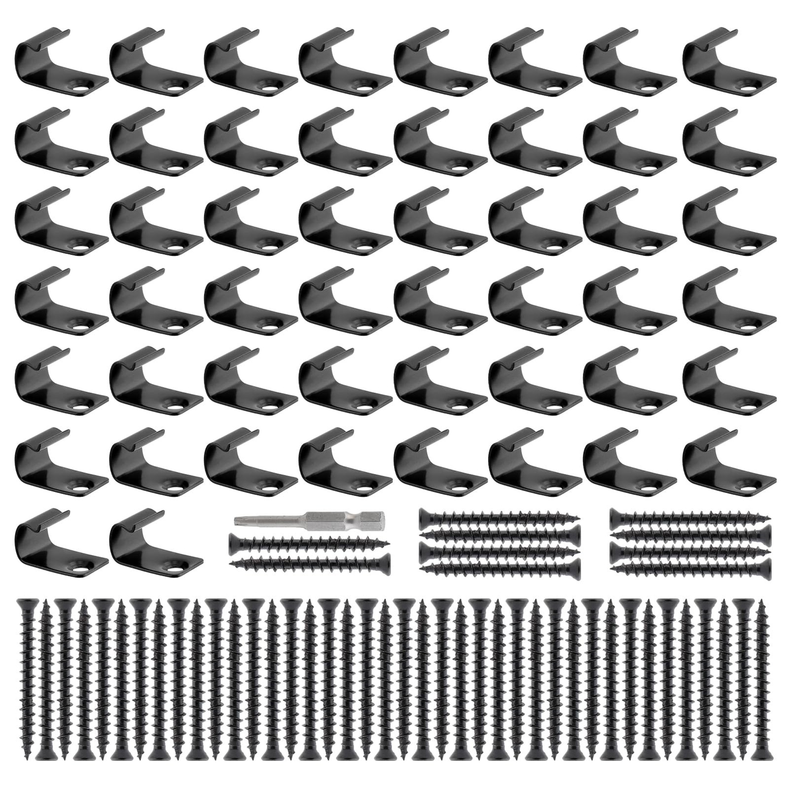 Hidden Deck Fasteners For Composite Decking Clips Screws Star Bit Secure 100PC