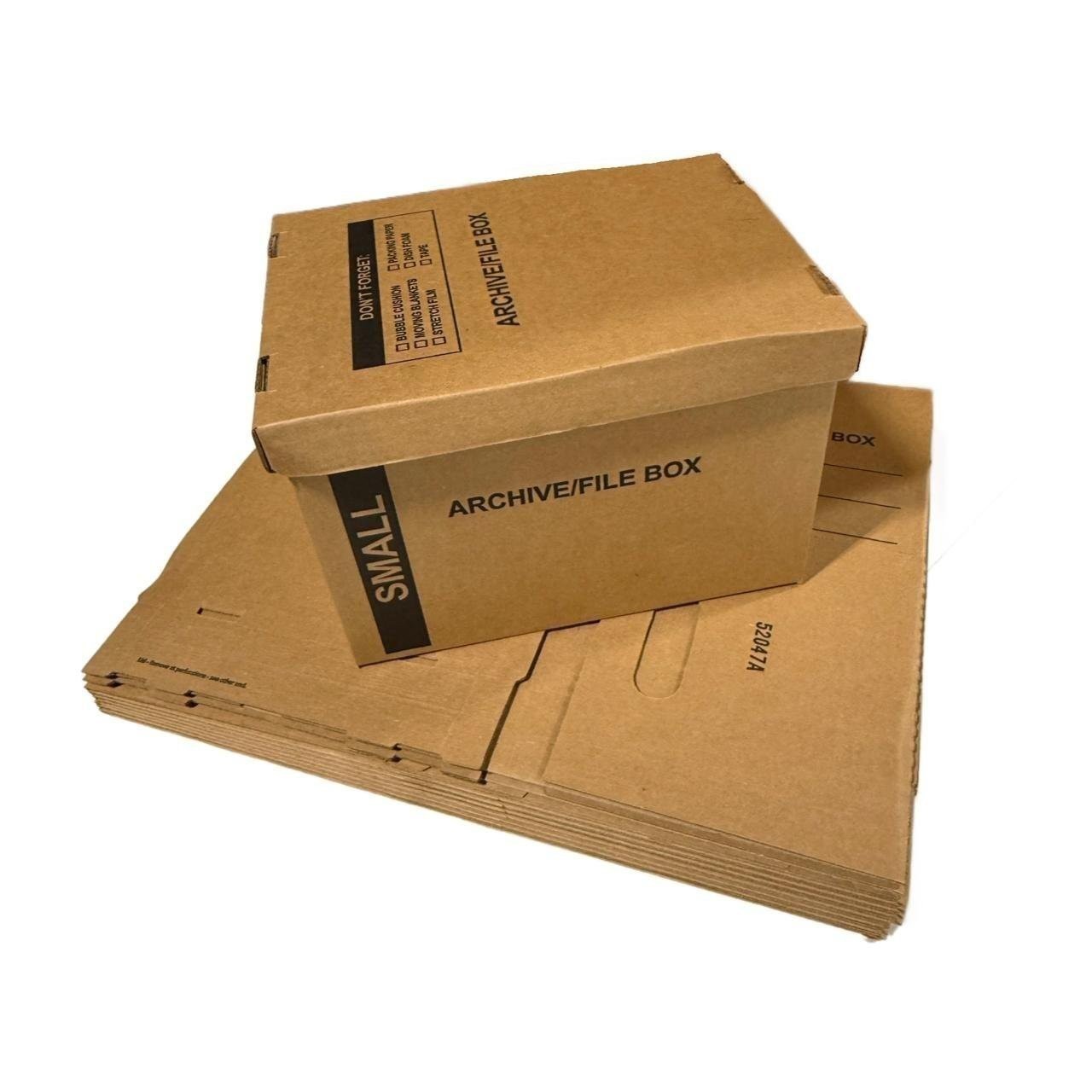 50 – Pack 15x12x10 Small Standard File Storage Moving Box with Lid Letter…