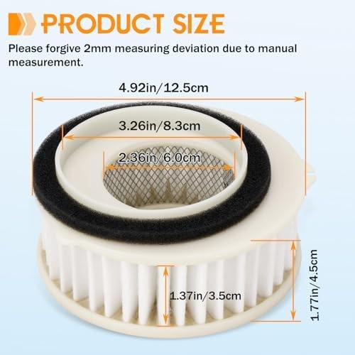 V Star 650 Air Filter 4TR-14451-00 Replacement for Yamaha V Star 650 XVS650 Cust
