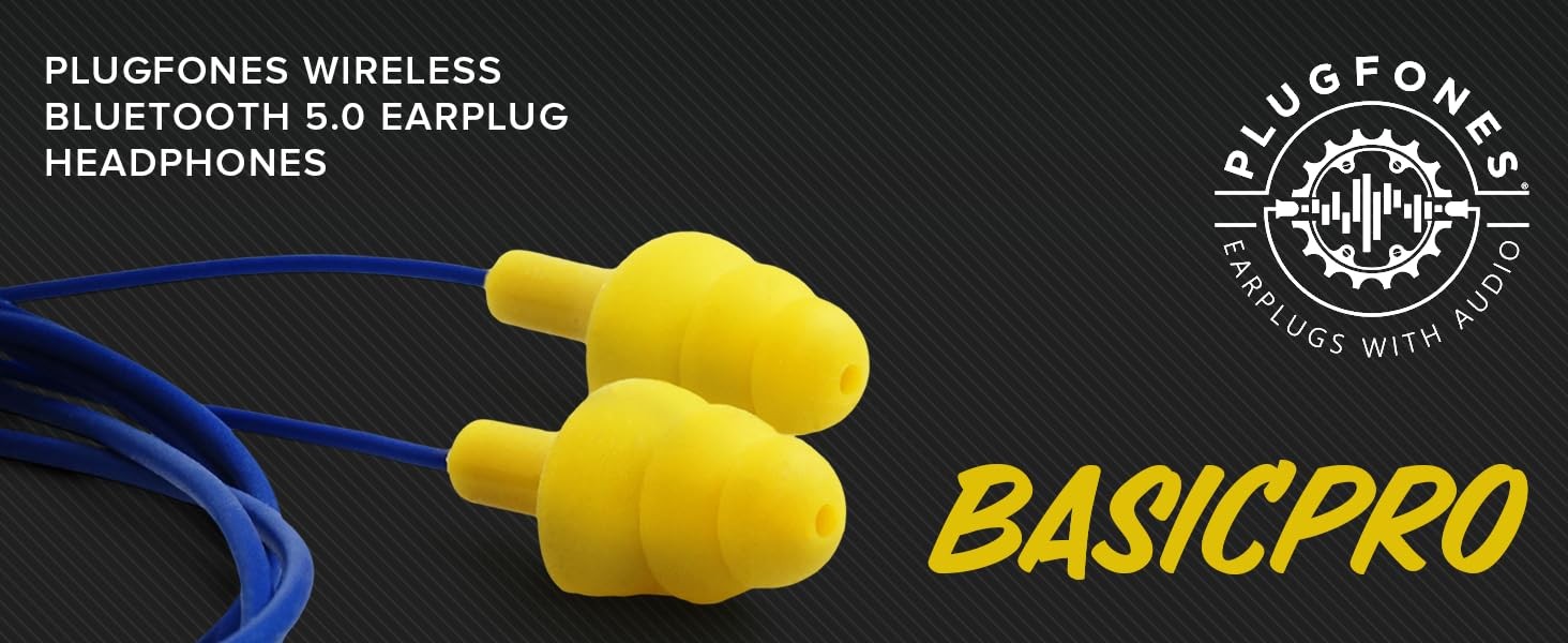 Basic Pro Bluetooth Earplug Headphones for Work, Wireless in-Ear Safety Earbuds,