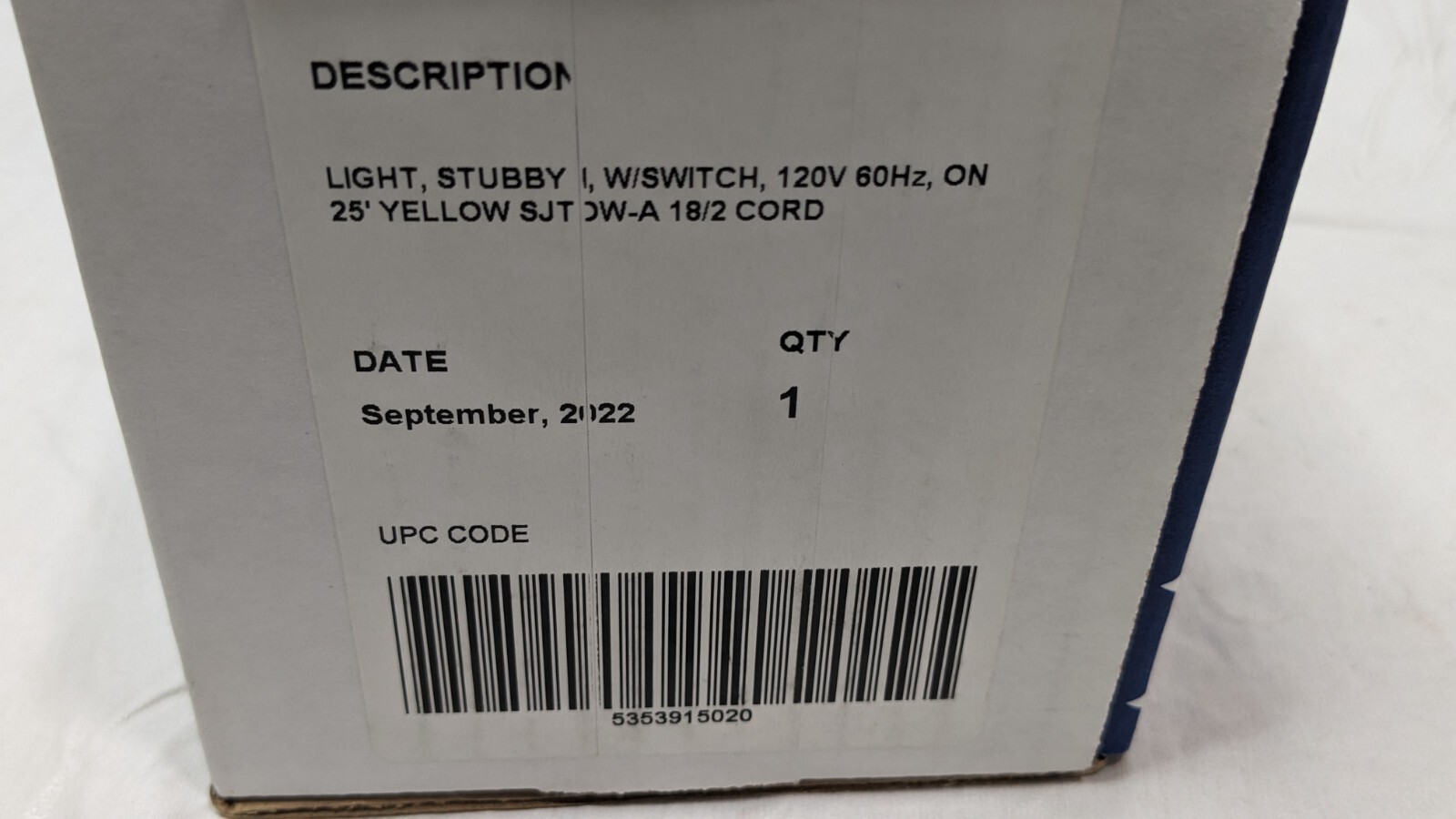 SafTLite Stubby II Hand-Held Fluorescent Work Light 25FT Cord 13W 120V 73131369