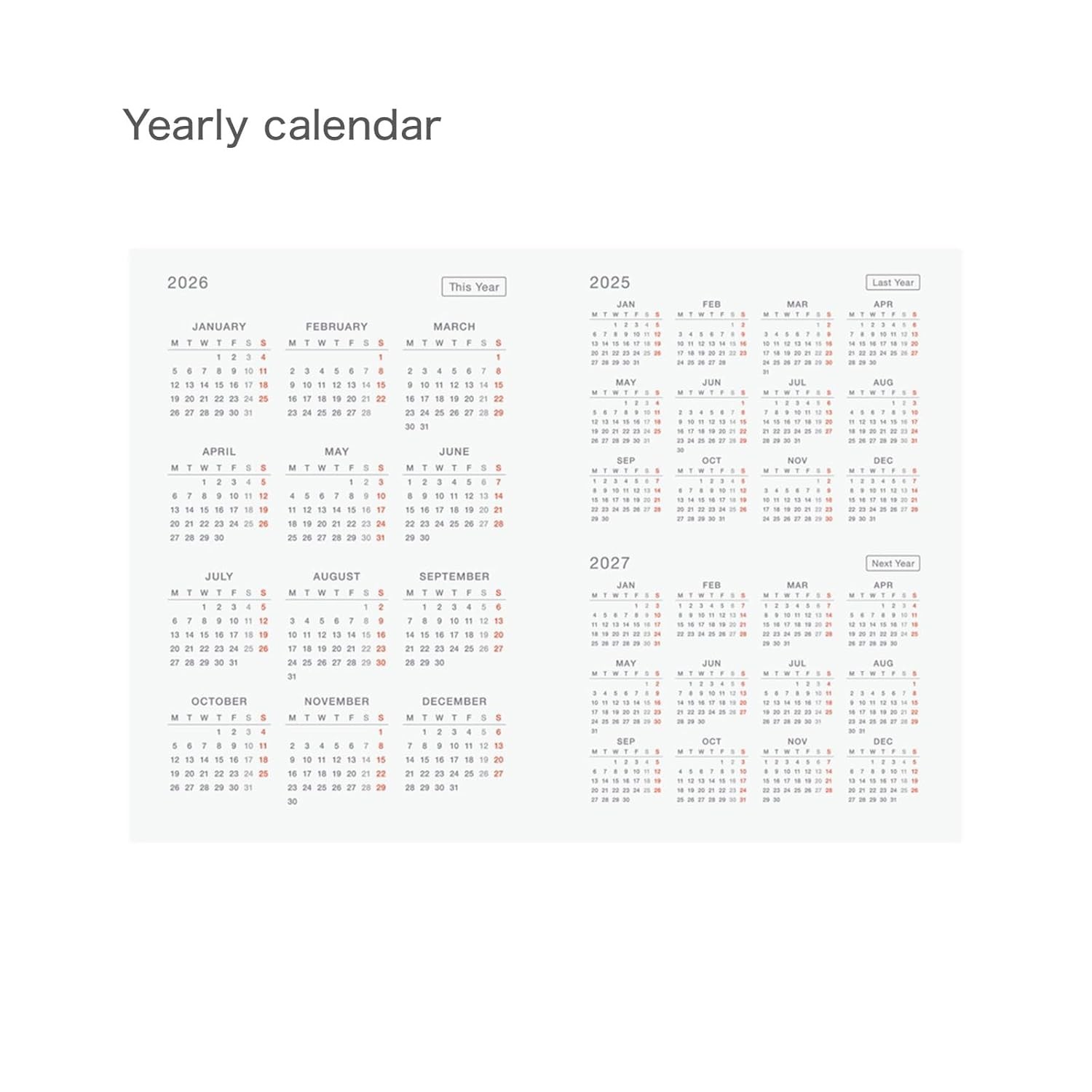 Hobonichi Techo 2026 Original Book – A6, English, Daily, January Start, Monday S