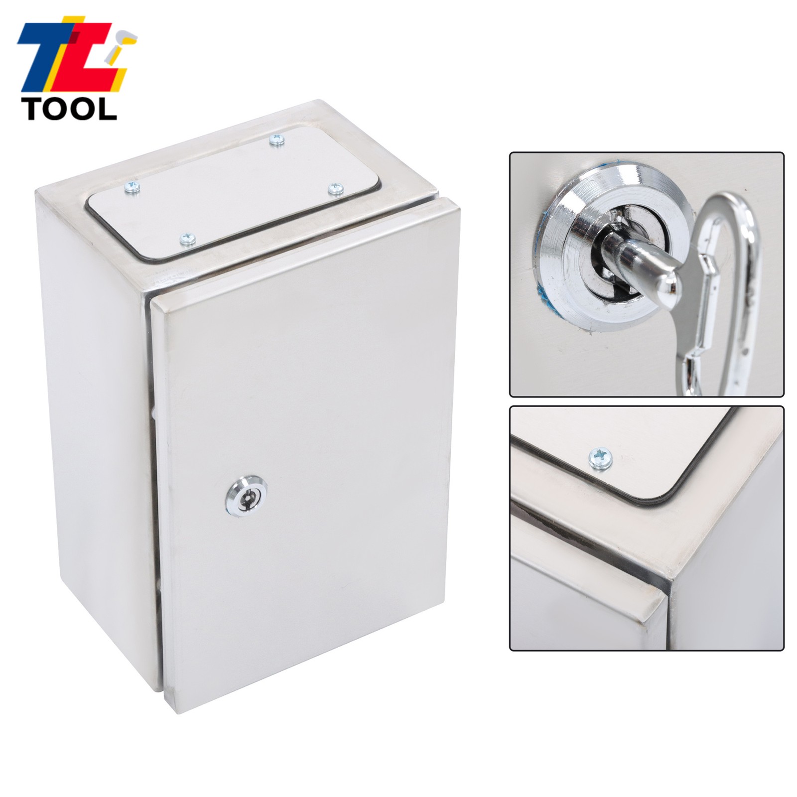 12x8x6″ IP66 Electrical Enclosure Junction Box Stainless Steel NEMA 4X