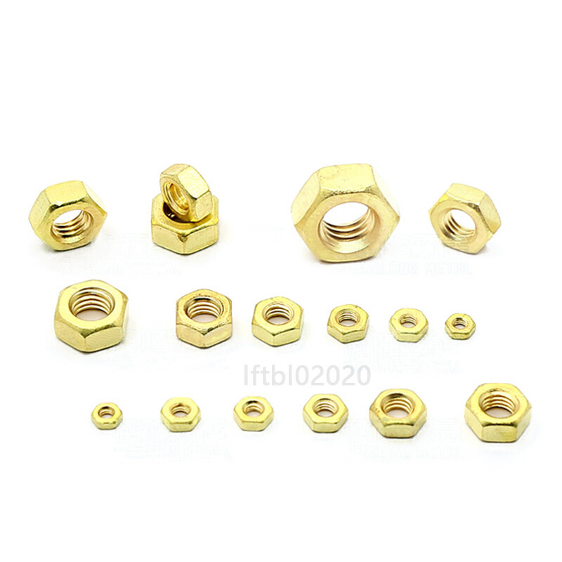 M0.8 M1 M1.2 M1.4 M2 M2.5 M3 M4 M5 M6 BRASS NUTS HEX FULL NUT BRASS – DIN 934