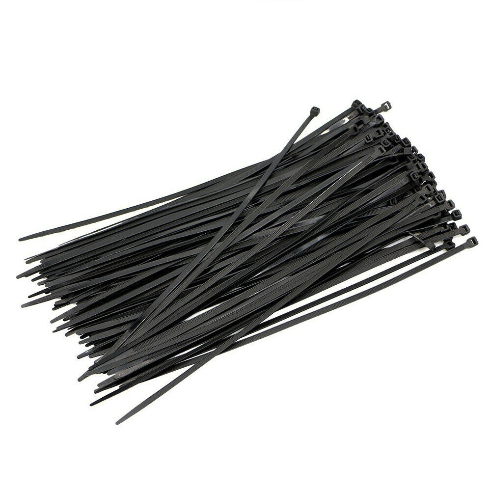 8″ Nylon Zip Ties 1000 PCS 30 LBS UV Resistant Waterproof Black Cable Wire Wrap