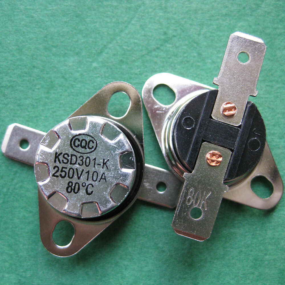 2pcs KSD301 80°C / 176°F Degree Celsius N.O. Temperature Switch Thermostat