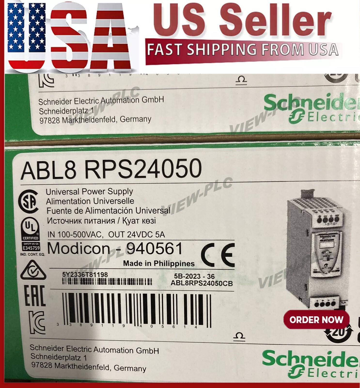 New In Box Schneider ABL8RPS24050 24V 5A Power Supply