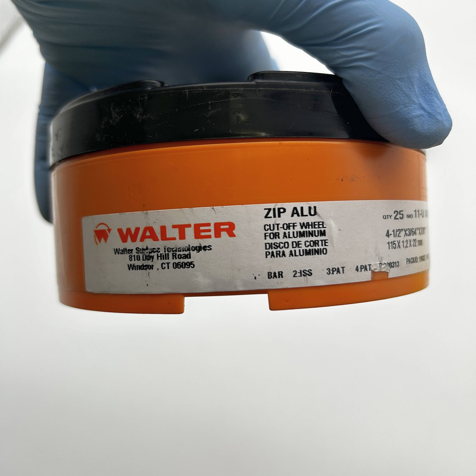Walter 11U042 Cut Off Zip Wheel 4-1/2 x 3/64 x 7/8 Type 1 AO 60 Grit 25pk