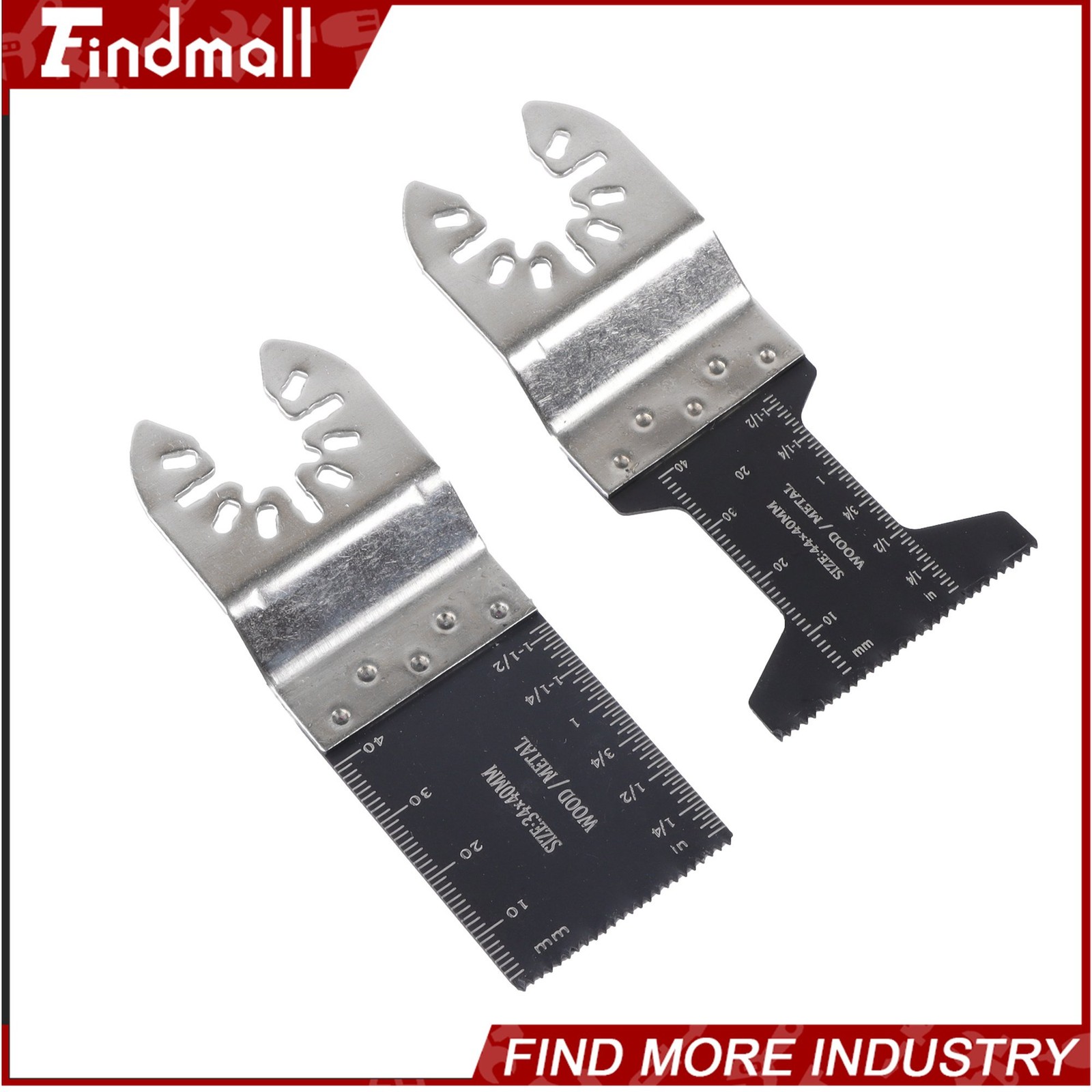 Findmall 32 Pcs Universal Oscillating Saw Blades Kit Bi-Metal Multi Tool Blades