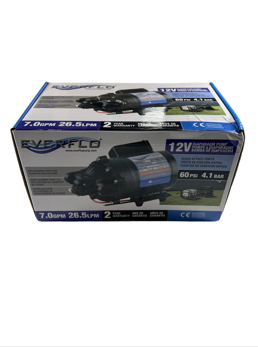Everflo EF7000-QA 7.0 GPM 60 PSI 12V DC Diaphragm Pump New