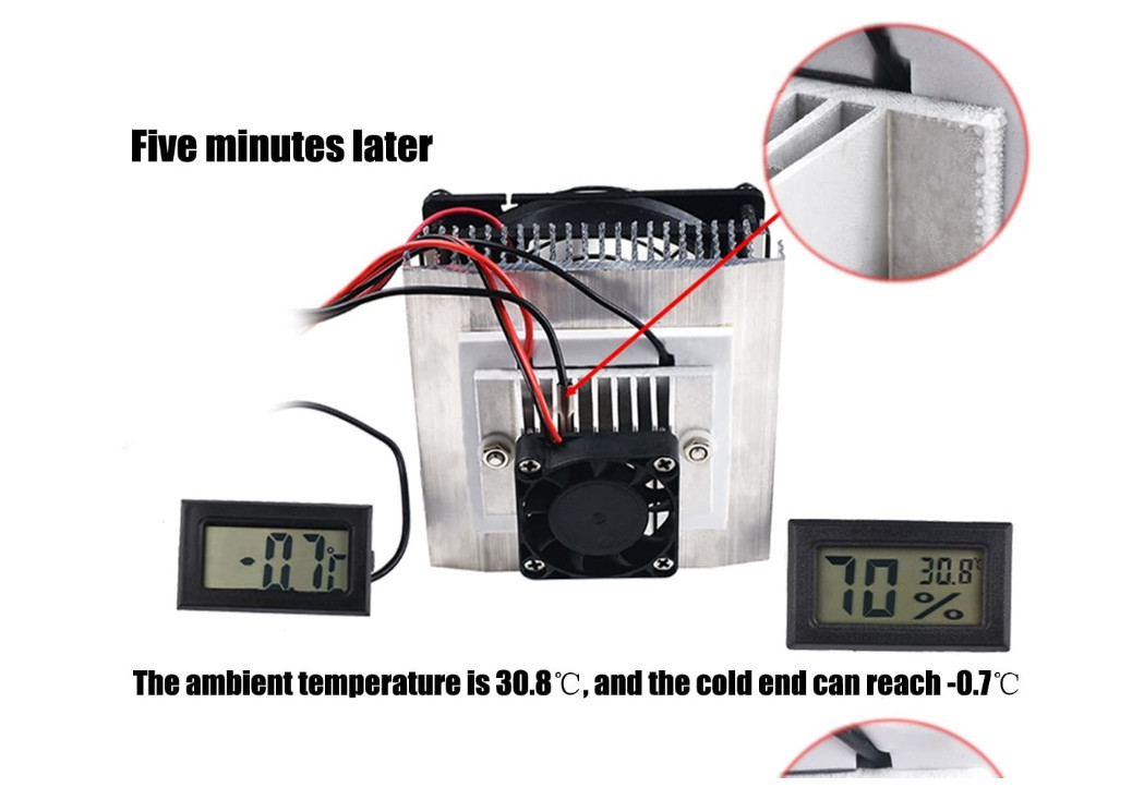 12V DC Mini Air Conditioner Peltier Cooling System DIY Thermoelectric Dual Modul
