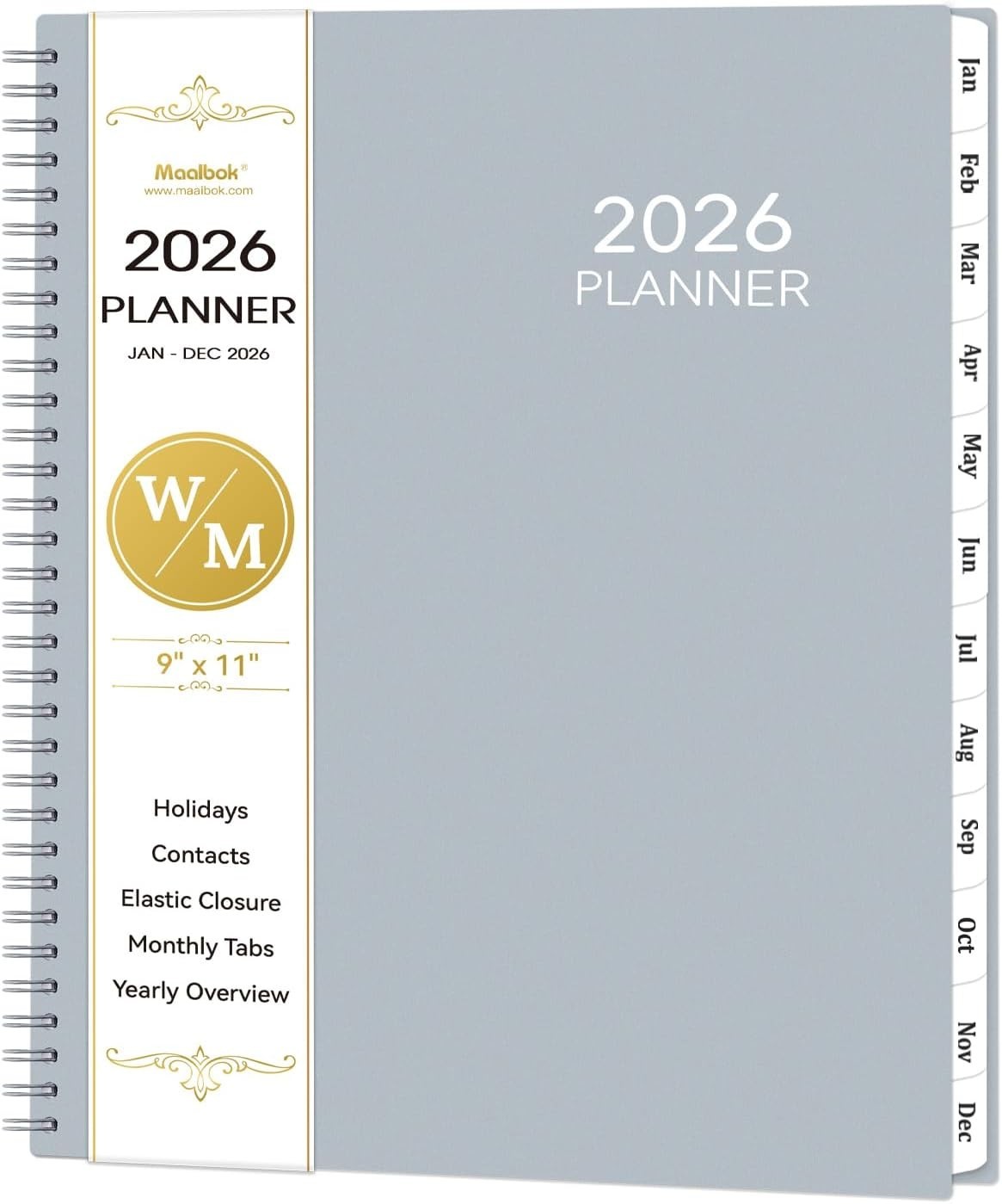 2026 Planner – January 2026 – December 2026, 9″ x 11″ Weekly Monthly Planner …