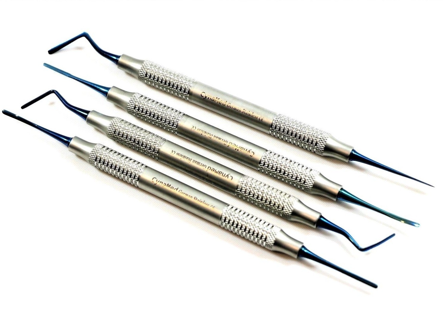 GERMAN Dental Composite Filling Instrument 4pc Set Precise Blue Tip Light Weight