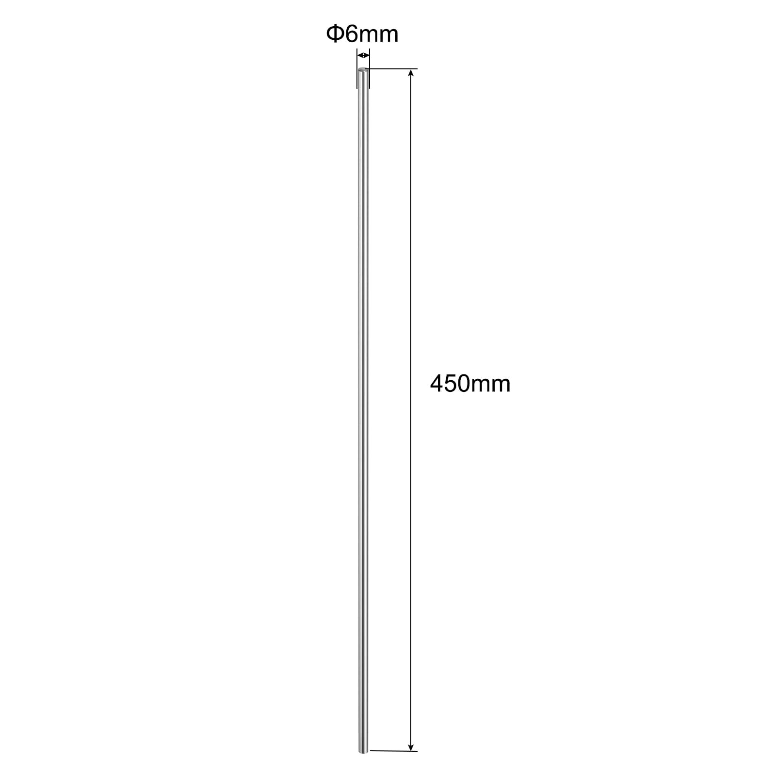uxcell 2 Pcs Linear Motion Rod Shaft Guide 6mm x 450mm (0.236″ x 17.72″) Hard…