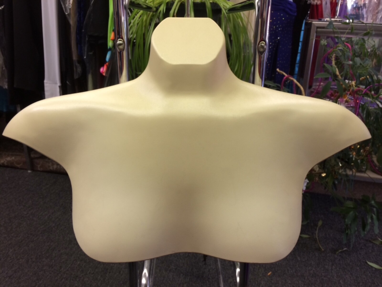 Vintage Display Fashion Form Molded MALE Half Body Hanging Torso