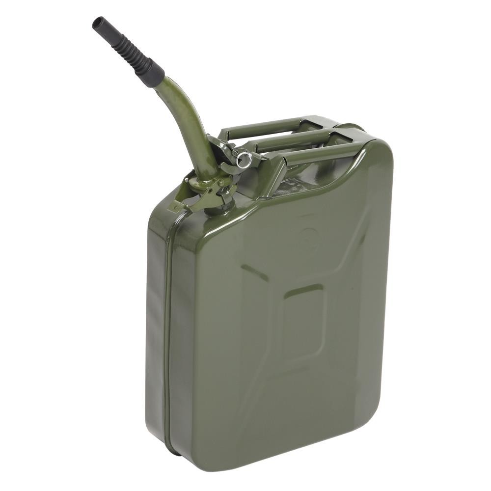 High Quality Fuel Can 5 Gal 20L Green Steel Gasoline Gas Fuel Tank Emergency
