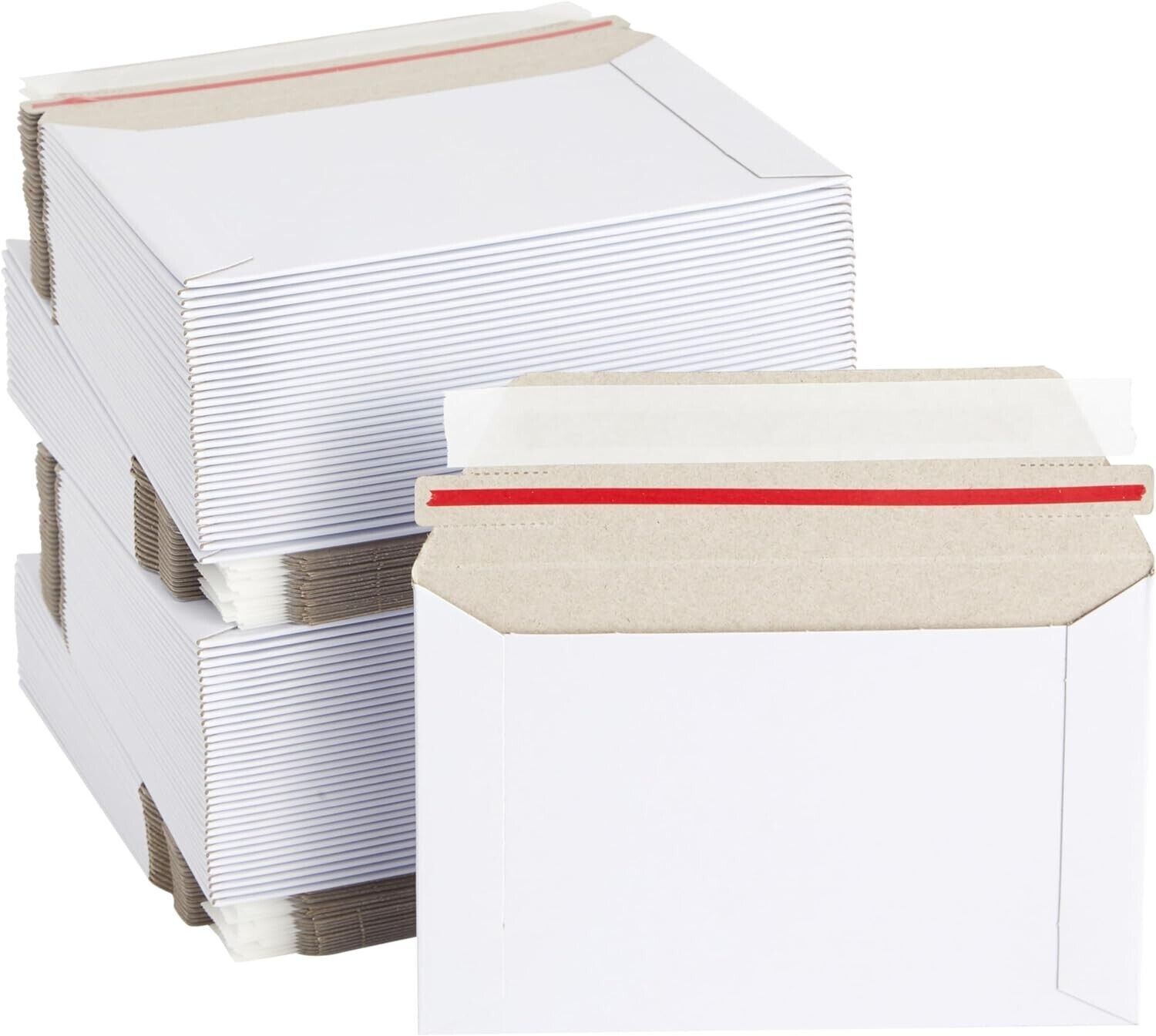 6.5 x 4.5 WHITE RIGID FLATS CARDBOARD ENVELOPE DOCUMENT PHOTO SHIPPING MAILERS