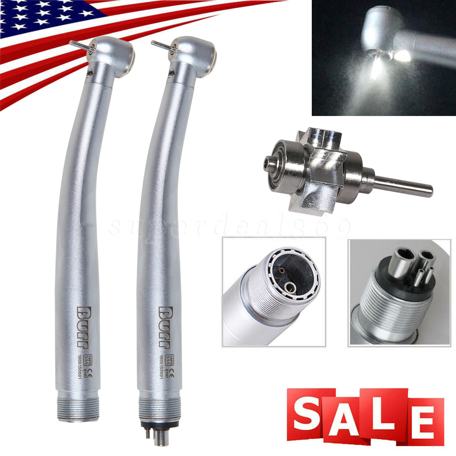 KaVo Style Dental LED E-generator Optic high speed handpiece 2Hole/4Hole ds