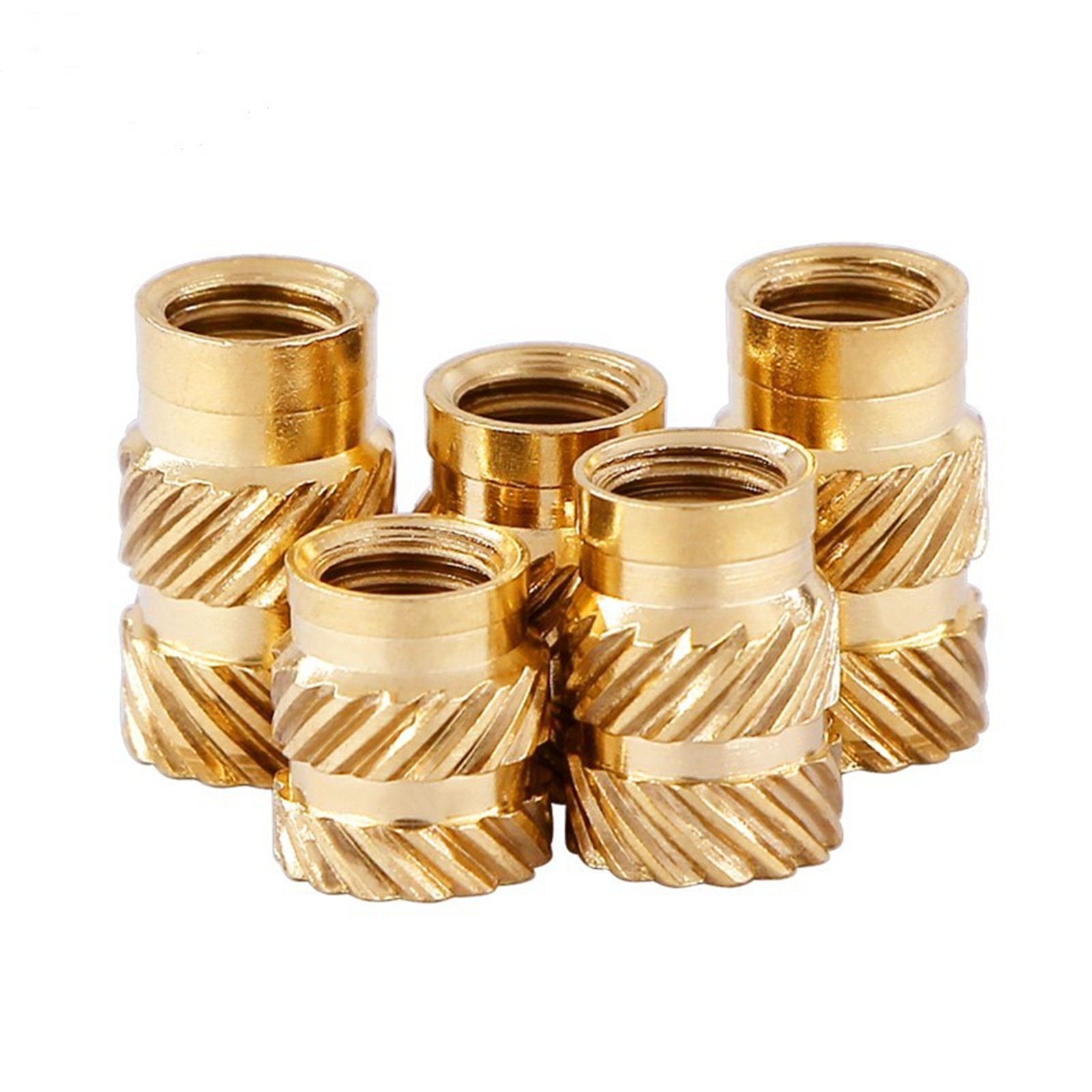 300Pcs M2-M6 Thread Knurled Brass Threaded Insert Embedment Nut Kit+Plastic Box