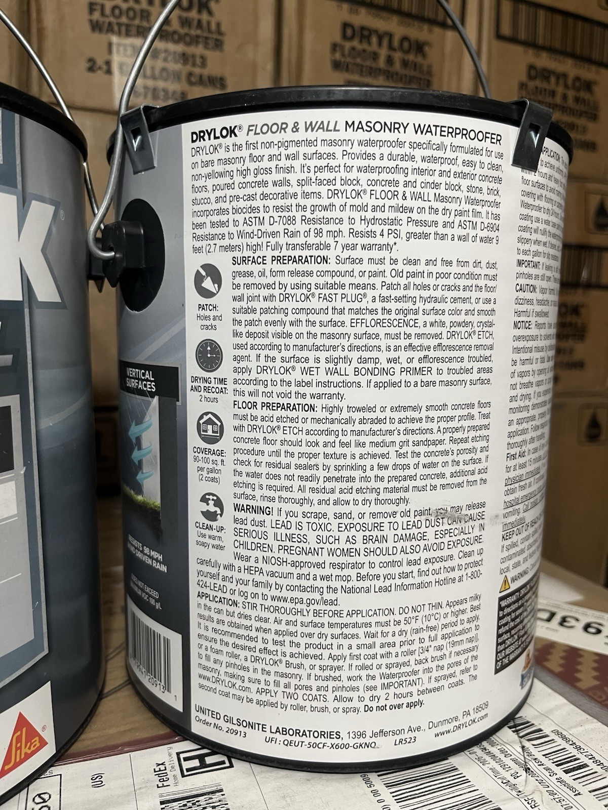 2x Drylok 1 gal. Clear Interior Exterior Floor & Wall Masonry Waterproofer