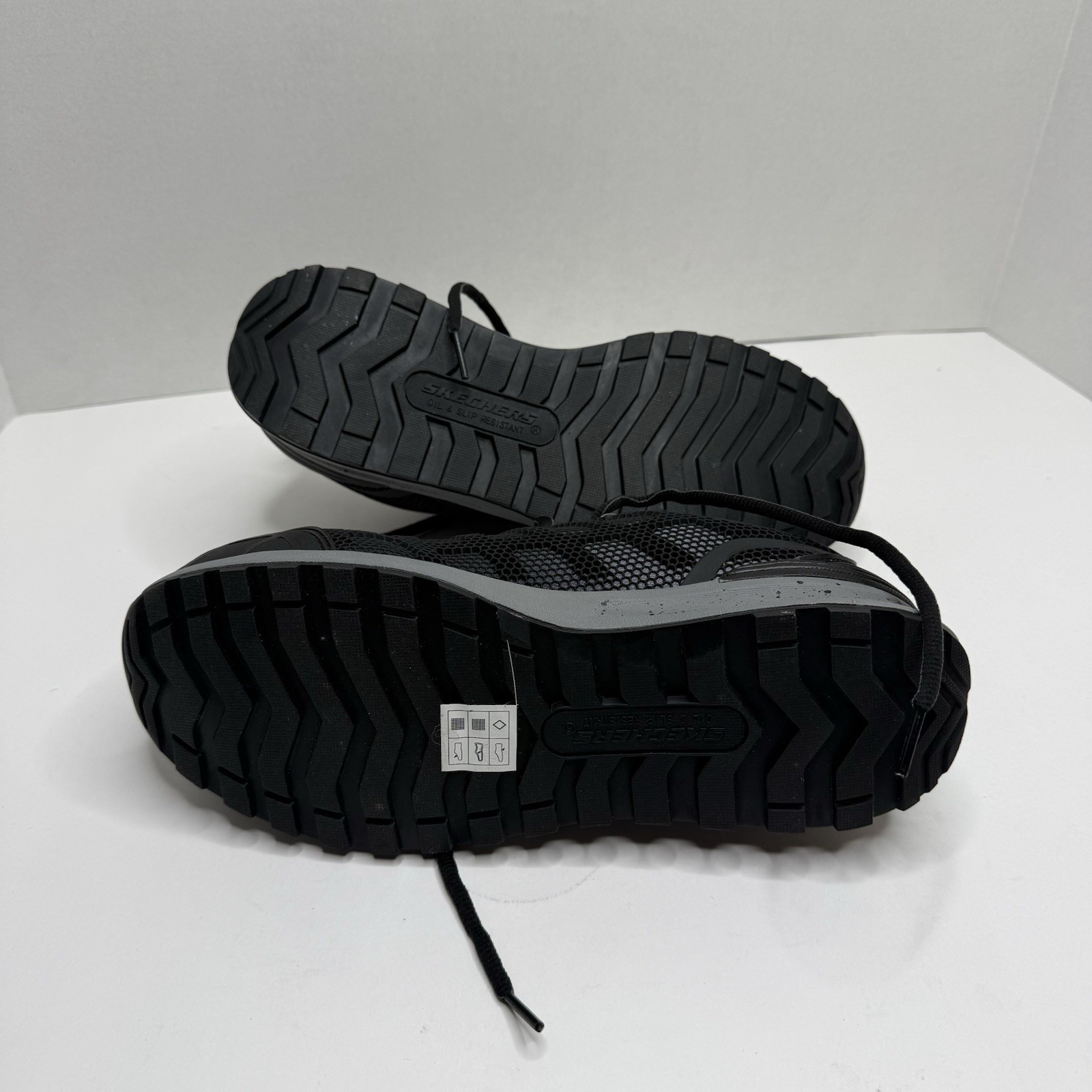 Skechers Work Bulklin Lyndale EH Comp Toe Shoes Women’s 8 Black Gray New