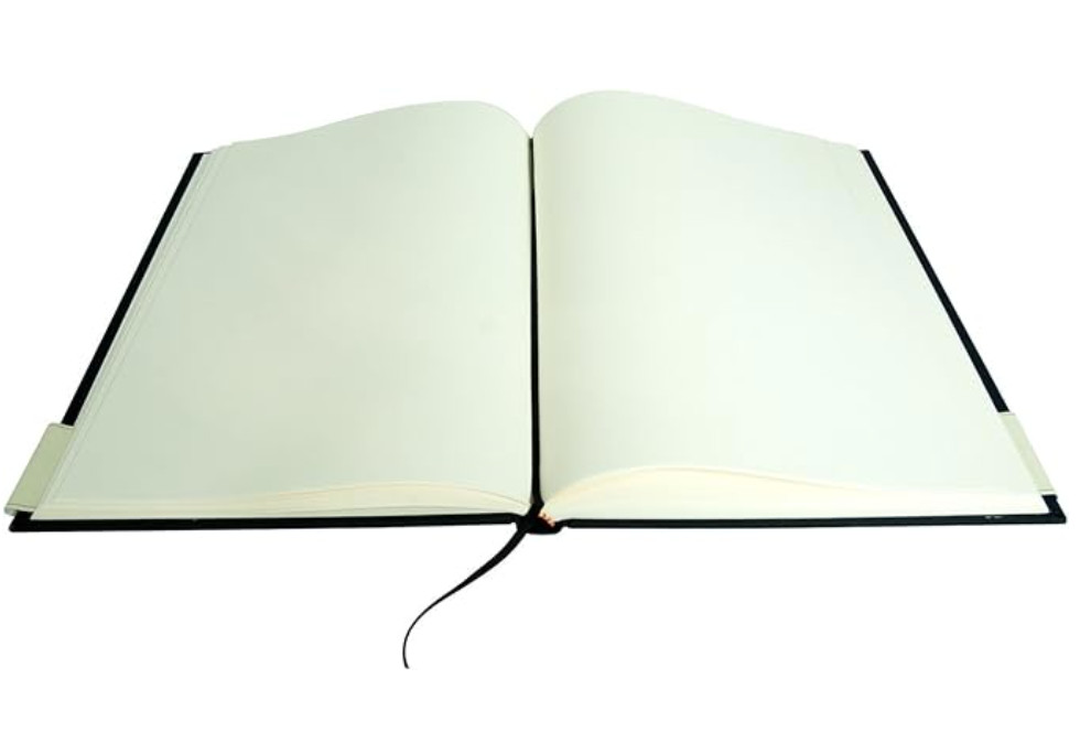 Semikolon Classic Letter/A4 Size Bound Linen Blank Book, Ceil Sky Blue (10209)