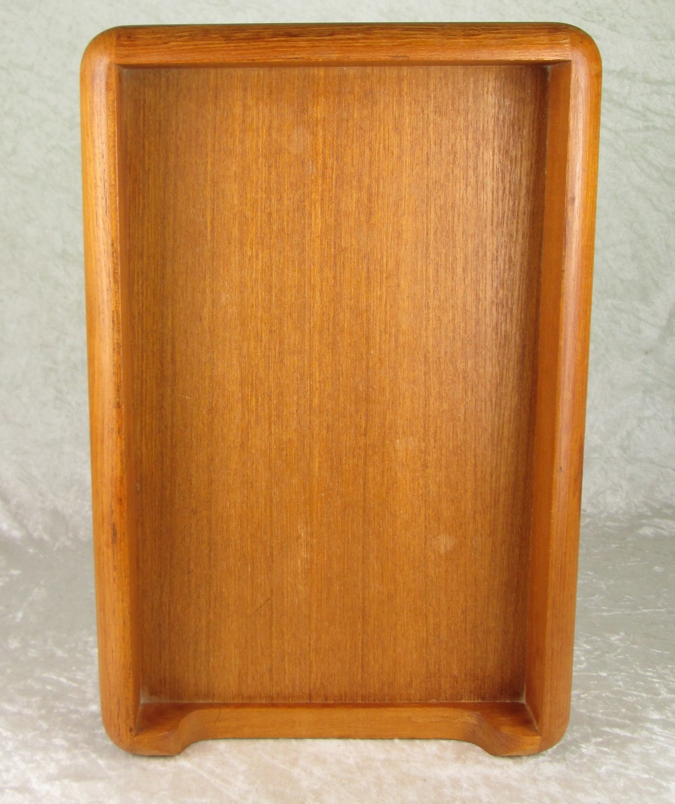 Kalmar Teak Double Letter Desk Tray Danish Modern 10-3/4 inch Wide x 16-1/4 Deep