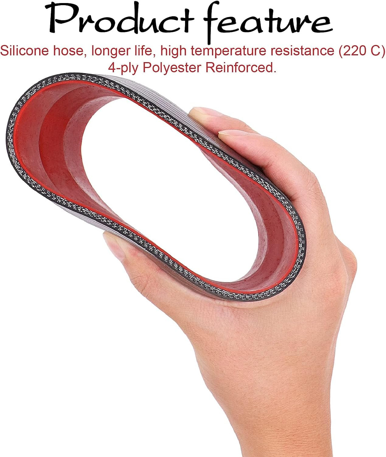 Straight ID 3 to 3.5 inch Reducer Coupler Hose 4 Layers of Polyester Reinforcem