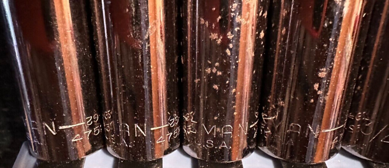 RARE 9 PIECE CRAFTSMAN 1/2 INCH DRIVE DEEP SAE SOCKET SET 12 PT RUST SPOTS