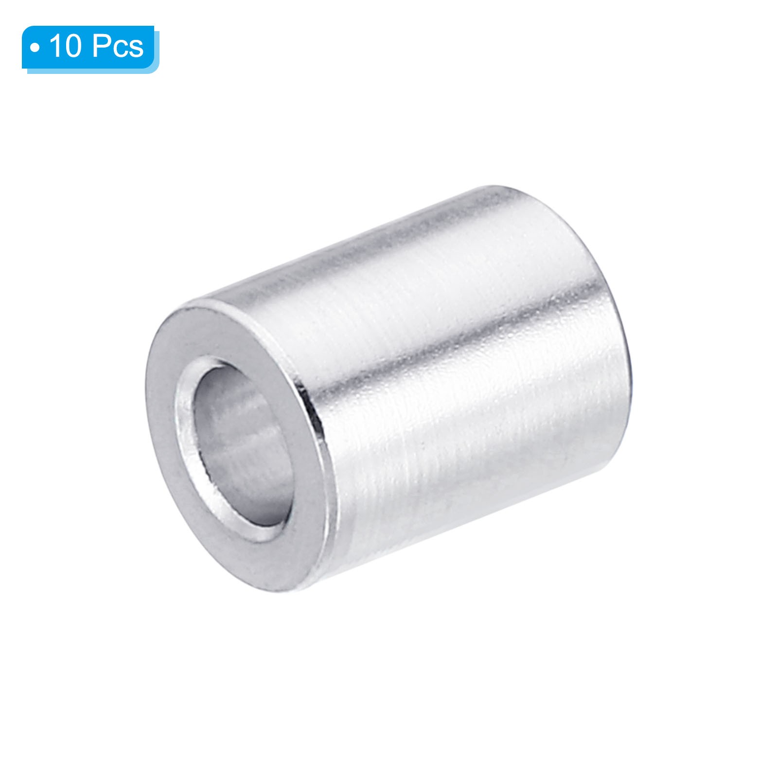 10pcs Round Aluminum Spacers 0.17″ ID x 0.31″ OD x 0.39″ L Spacer for M4 Bolt