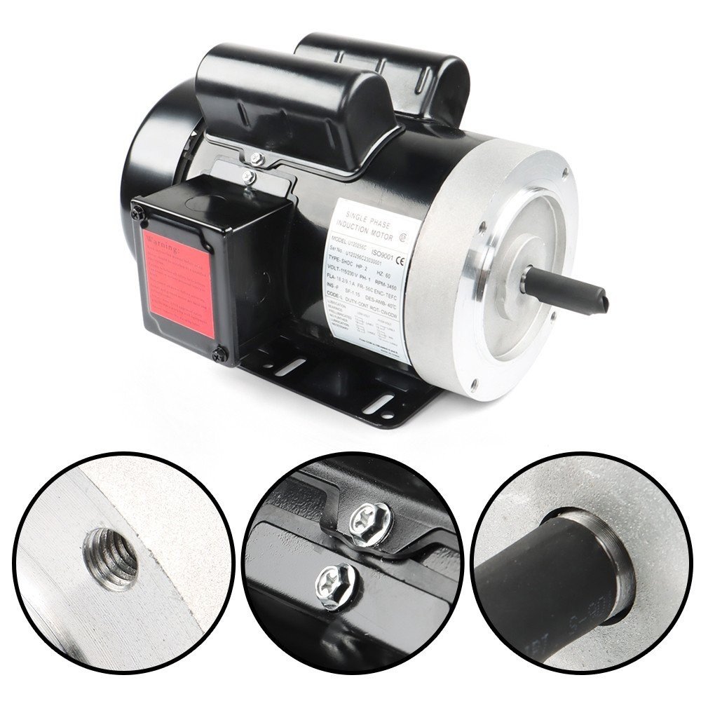 2HP 115/230V General Purpose Motor 3450RPM Electric Motor 56C Single Phase New