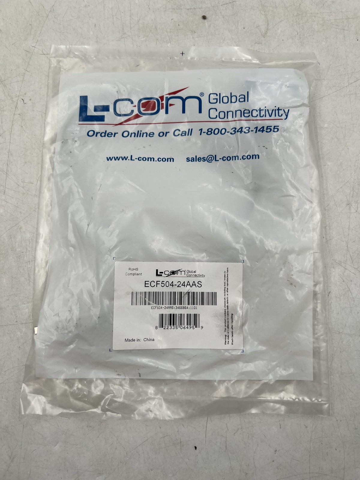 Open Box L-Com ECF504-24AAS USB Female Bulkhead to Male Free Shipping