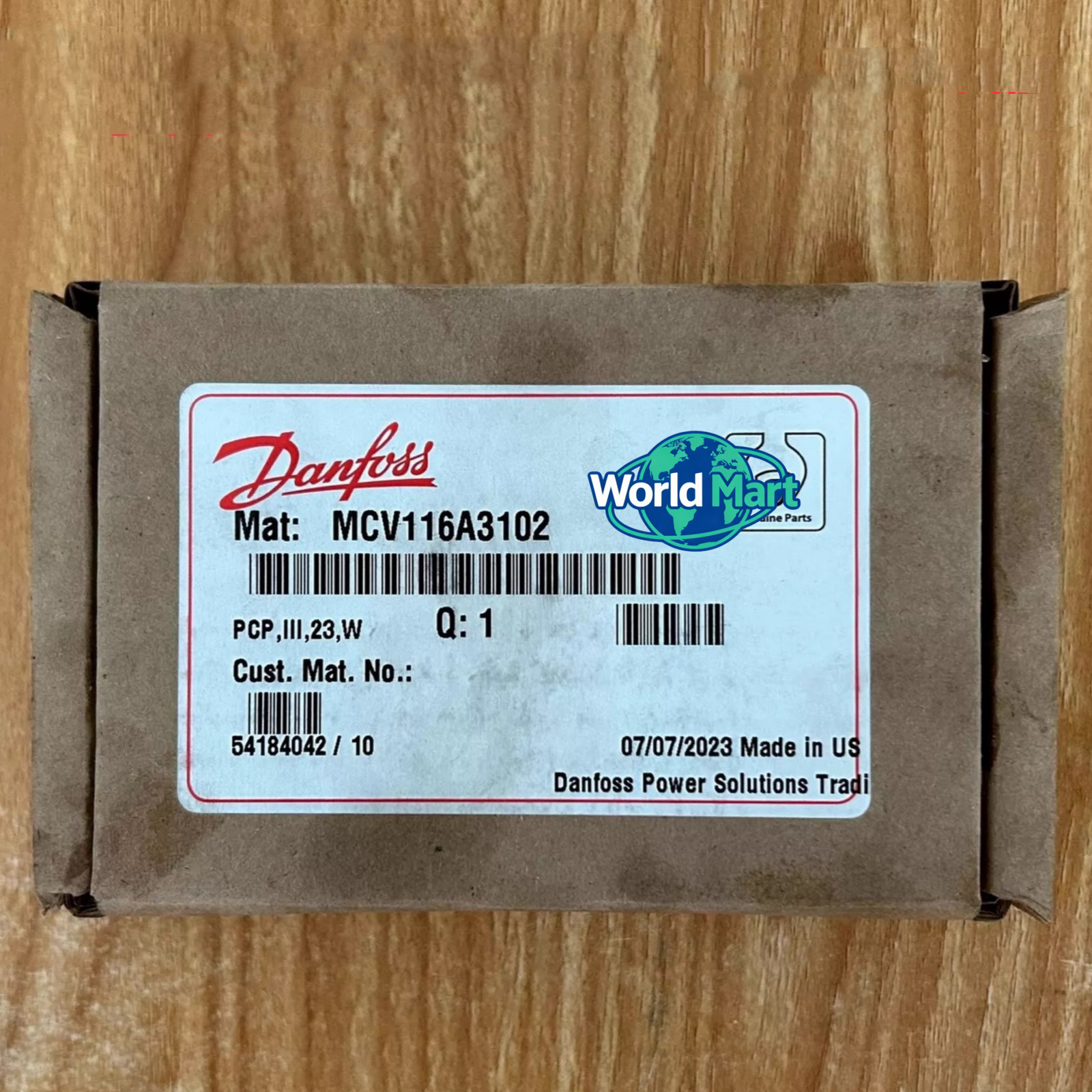 Brand New DANFOSS MCV116A3102 Control Valve MCV116A3102