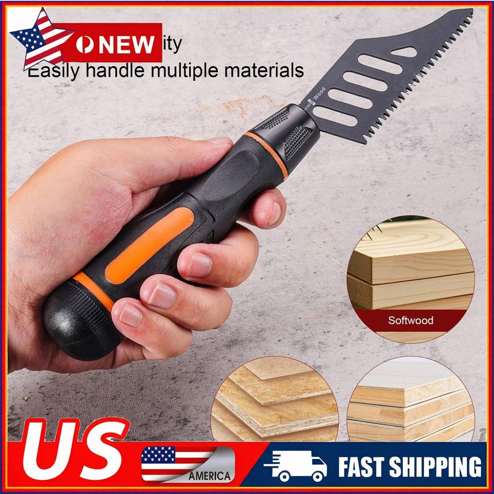 for Wood Flush Cutting Jigsaw Blade 5Pcs Irregular Curve Saw Blade with Handle ↕